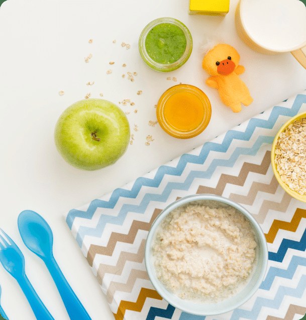 Oats, fresh fruit and purees from the Little Blossom Café