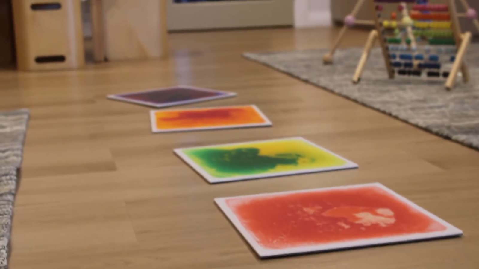 Colourful sensory floor tiles
